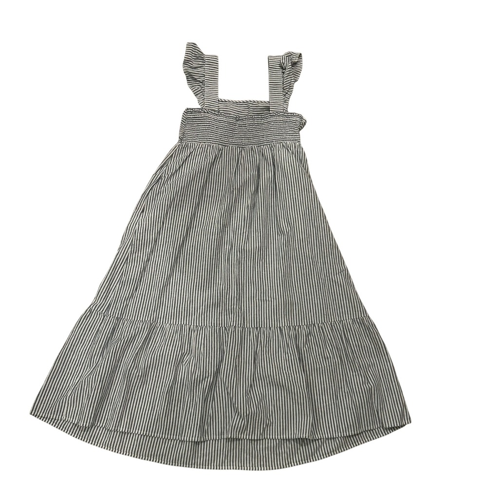 Universal Thread Cotton Sundress Small Blue White Stripe Ruffle Strap Tiers Midi - Picture 5 of 11